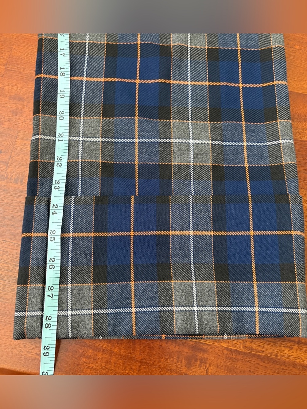 Zara Pleated Blue Tartan Plaid Top and Matching Wide-Leg Plaid Preppy Pants Set - Picture 12 of 12